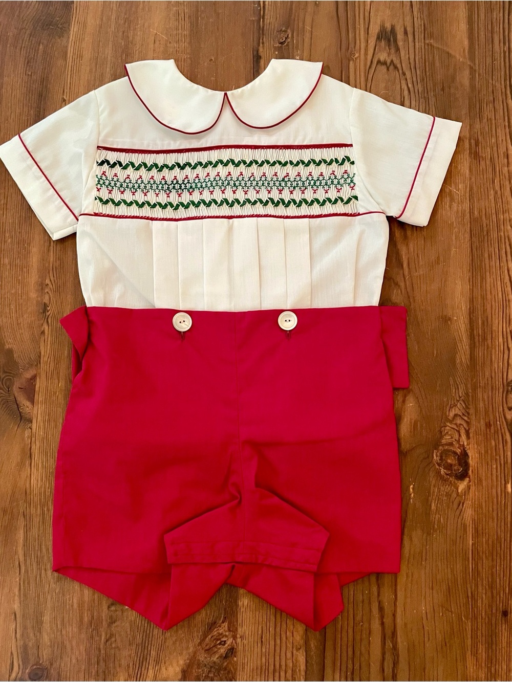 Handmade Classic Childs 2 Piece Romper Vintage